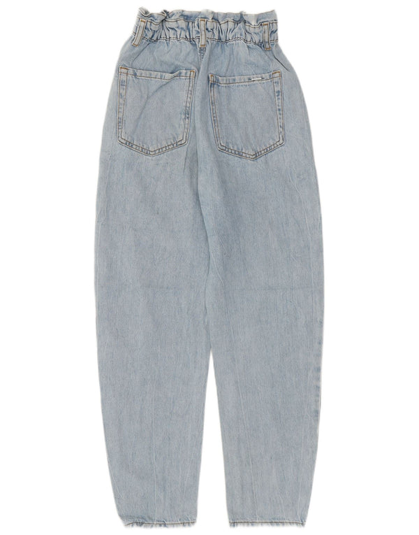 ZARA Womens High Waist Loose Jeans EU 32 2XS W22 L26 Blue Cotton