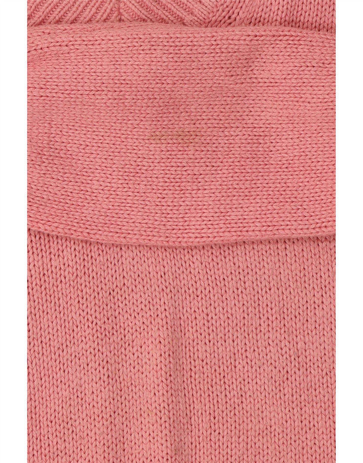 Женский джемпер с v-образным вырезом Marks & Spencer UK 14, хлопковый средний розовый цвет