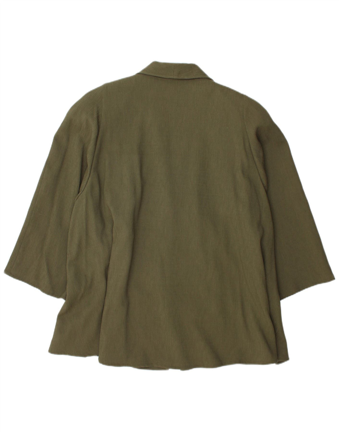 VINTAGE Womens 3/4 Sleeve Oversized Overcoat UK 22 3XL Khaki