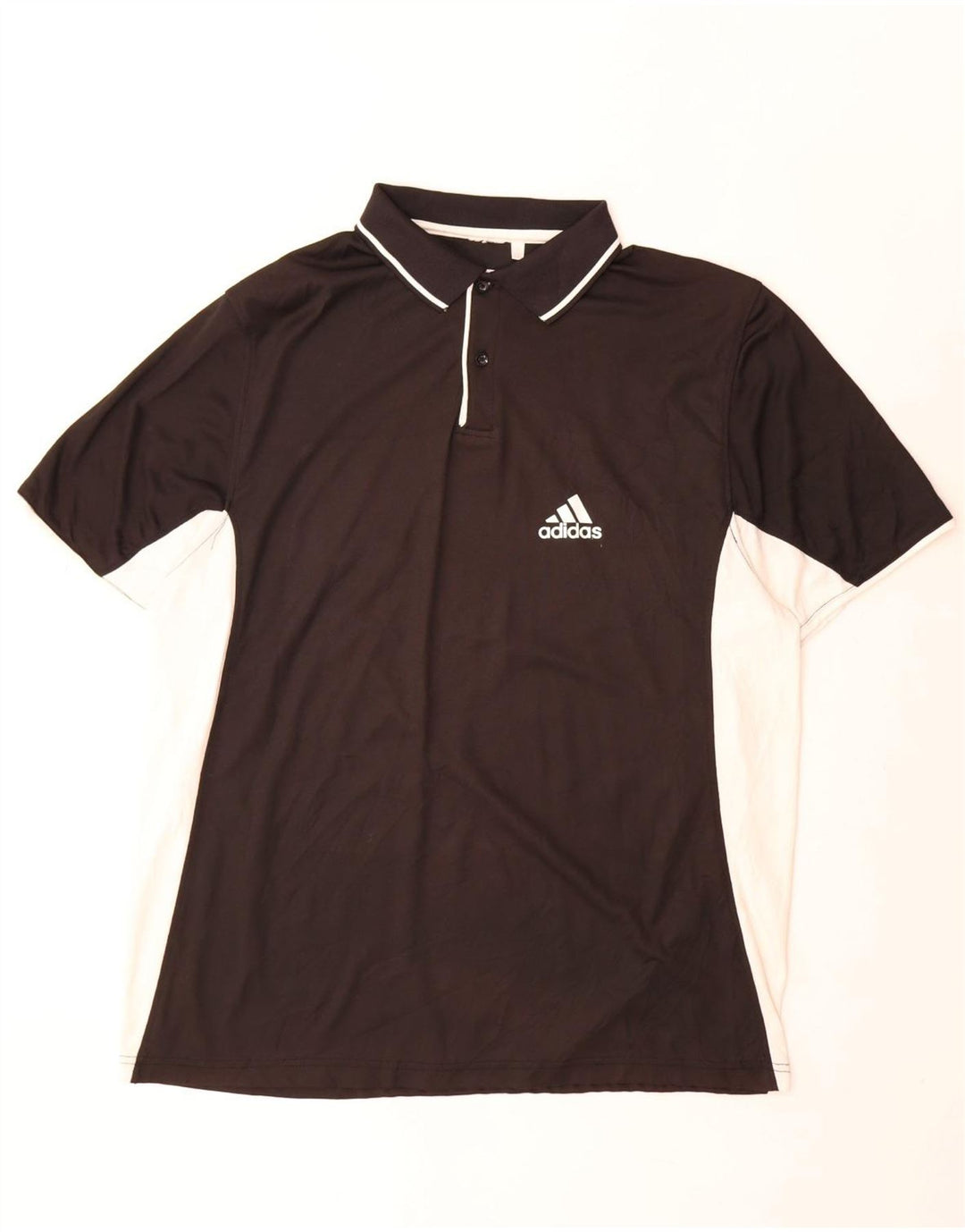 Мужская рубашка-поло Adidas 2XL черная с цветными блоками