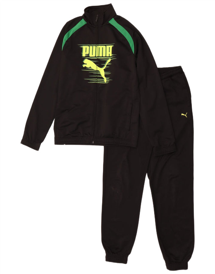 Полный спортивный костюм Puma для мальчиков с рисунком 15–16 лет, черный с цветными блоками