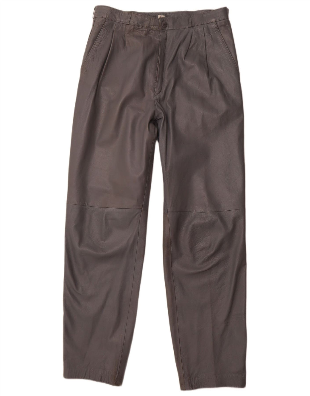 ВИНТАЖНЫЕ женские брюки с высокой талией IT 46 Large W30 L31 Серая кожа