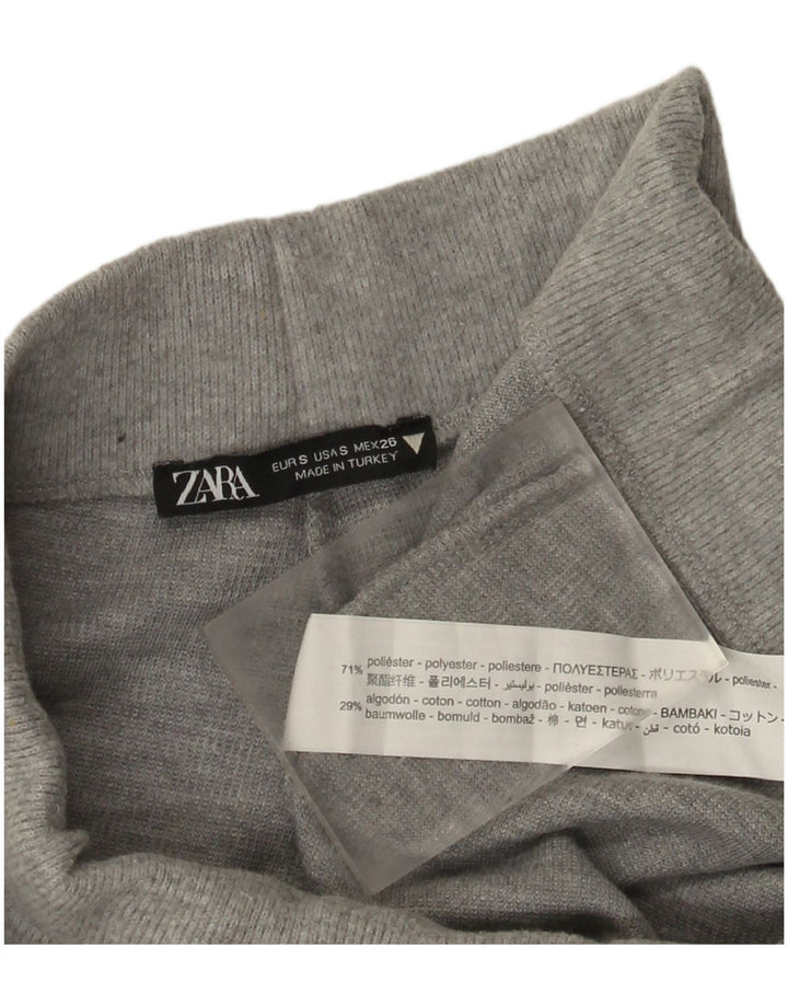 Женские спортивные брюки Zara UK 8, маленькие серые, полиэстер с крапинками