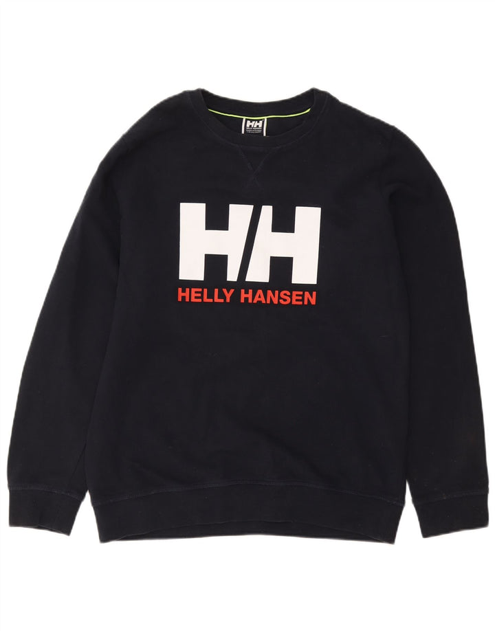 HELLY HANSEN Мужской свитшот с рисунком, джемпер XL, темно-синий, хлопок