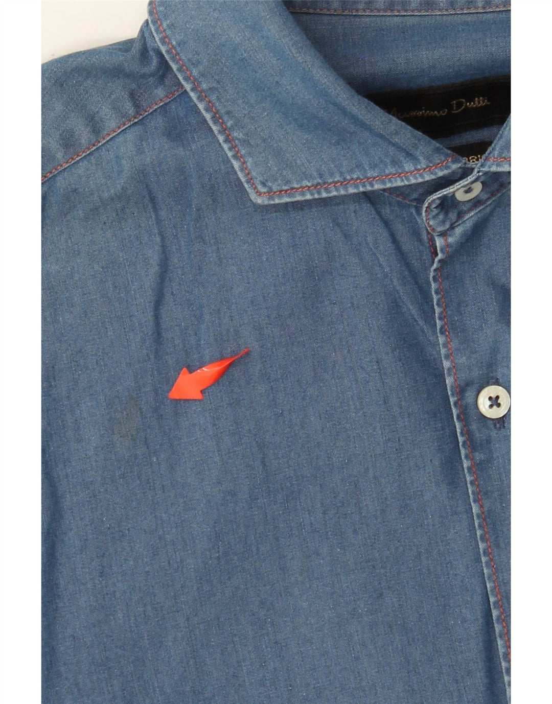 Мужская джинсовая рубашка MASSIMO DUTTI темно-синяя