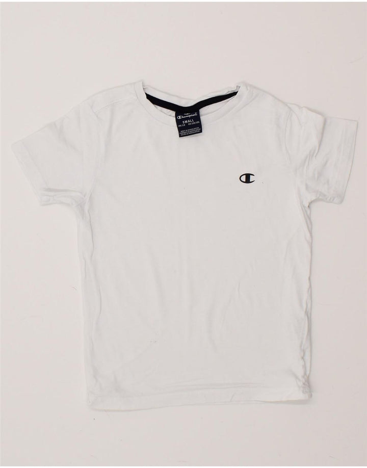 CHAMPION Boys T-Shirt Top 7-8 Years Small White Cotton Vintage Champion and Second-Hand Champion from Messina Hembry 
