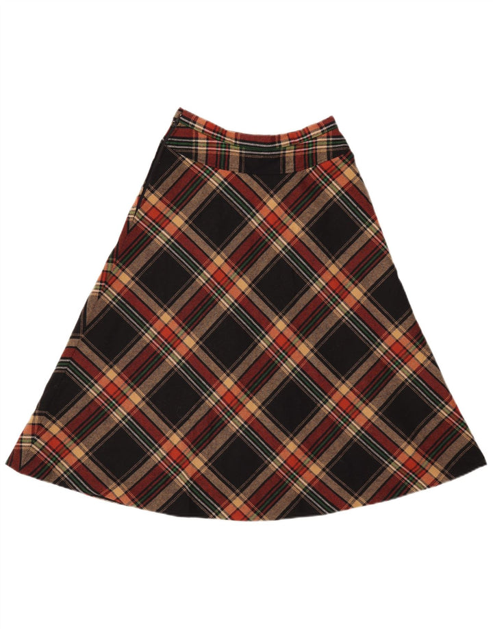 GERARD PASQUIER Женская юбка-трапеция W24 XS черная в клетку из полиэстера