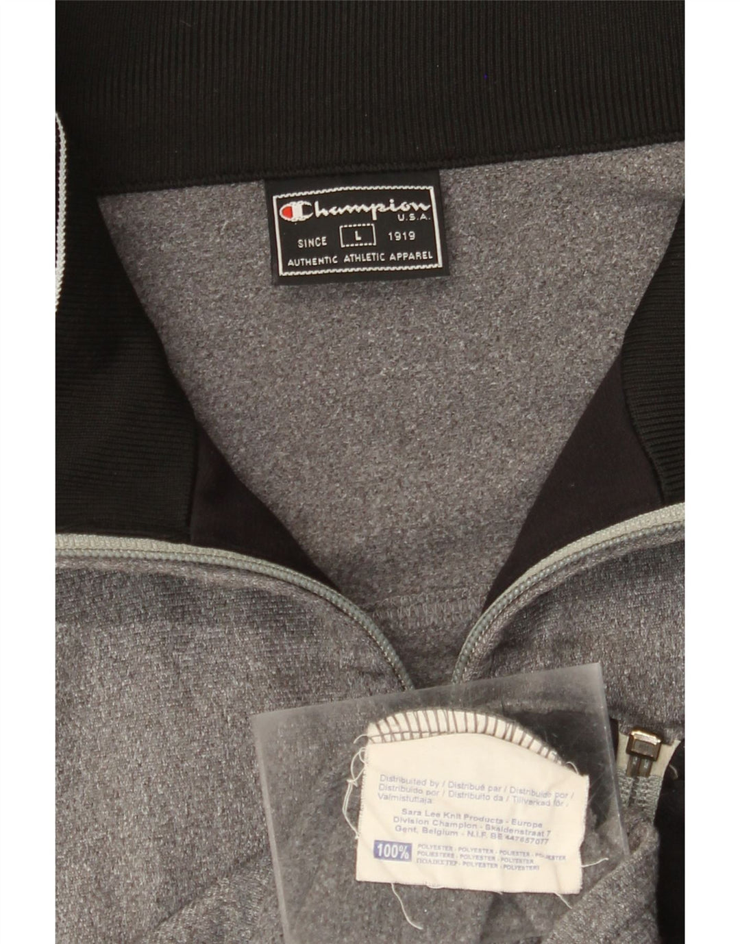 Мужской спортивный костюм свободного кроя CHAMPION, верхняя куртка, большой серый полиэстер