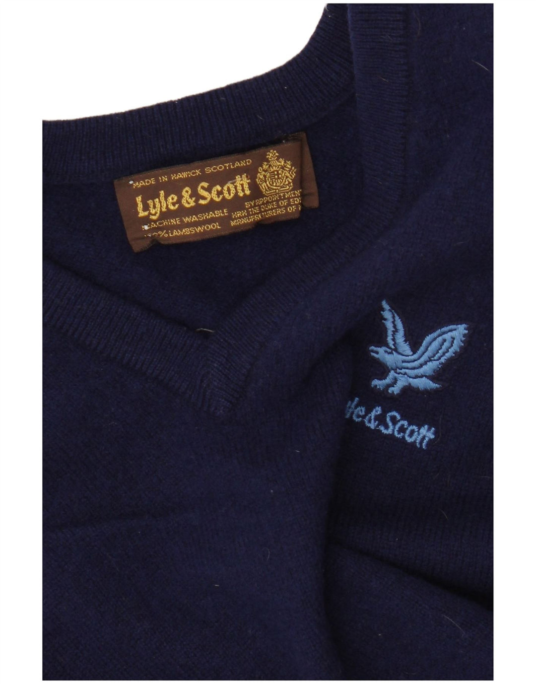 Мужская майка Lyle & Scott, маленькая, темно-синяя, из овечьей шерсти