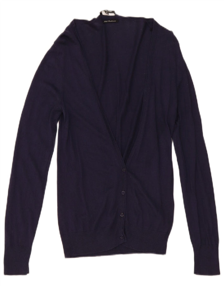 Женский кардиган Massimo Dutti UK 12, средний темно-синий шелковый