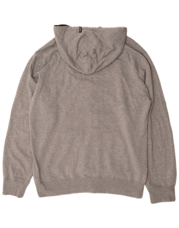 Billabong Мужской свитер с капюшоном на молнии с графическим рисунком XL, серый хлопок