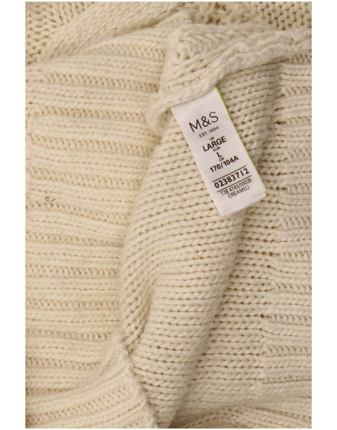 Женский джемпер с высоким воротником Marks & Spencer, Великобритания, 16, большой Off White