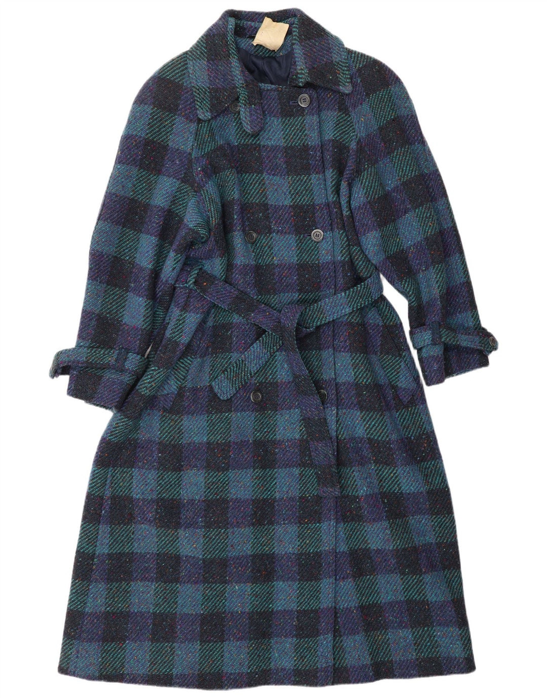 BLARNEY WOOLEN MILLS Женское двубортное пальто UK 12 Средне-синее классическое