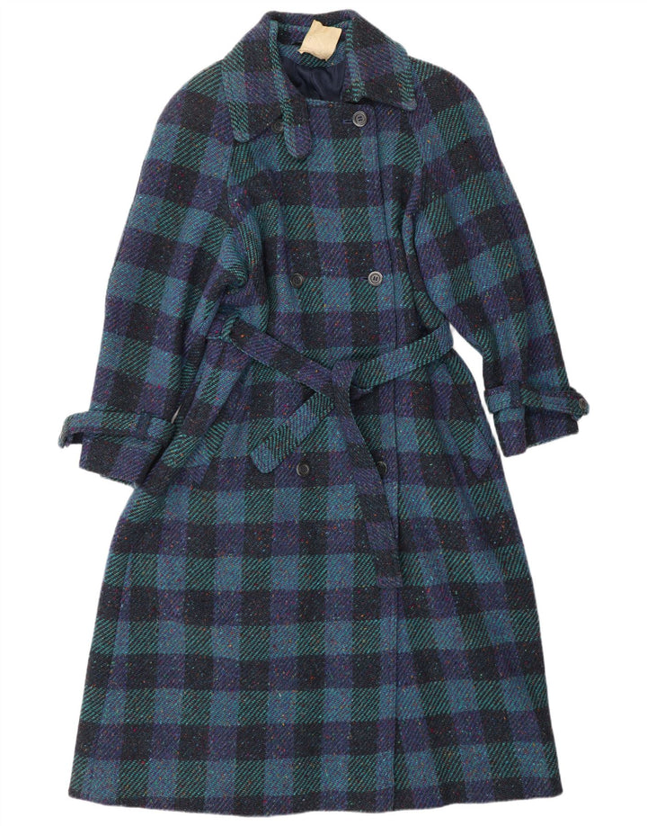 BLARNEY WOOLEN MILLS Женское двубортное пальто UK 12 Средне-синее классическое