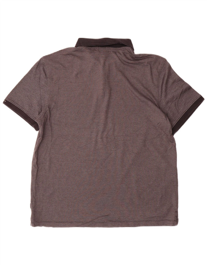 Мужская рубашка-поло CALVIN KLEIN, большая серая хлопковая полоска