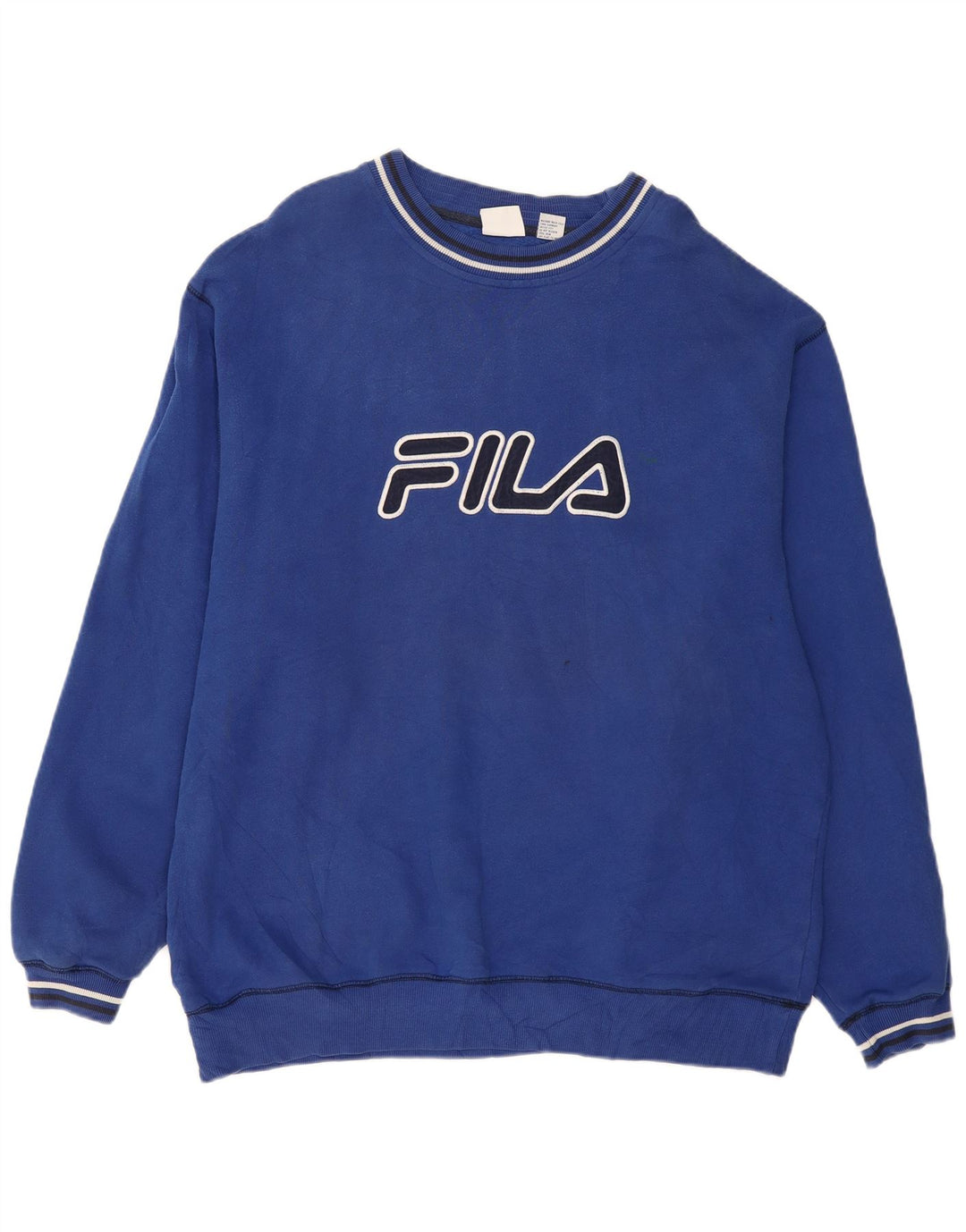 Мужской свитшот с рисунком FILA 2XL, синий хлопок