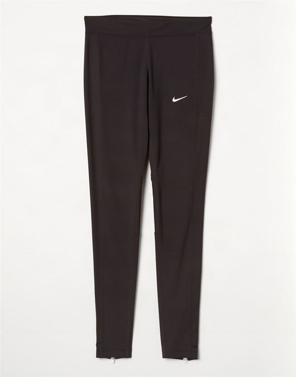 Женские леггинсы Nike Dri Fit UK 10, маленькие черные полиэстер