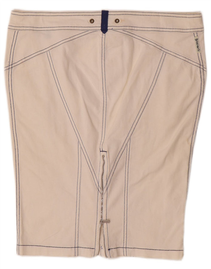 Женская юбка-карандаш Armani UK 16, большая W32 Off White