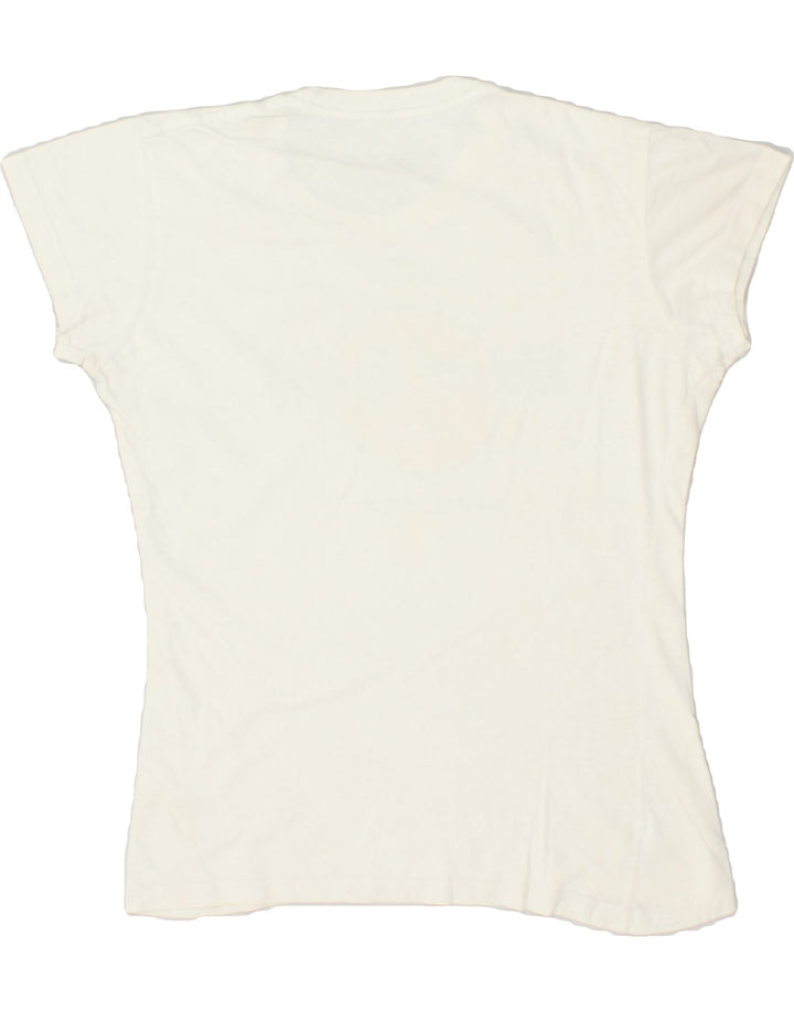 HARD ROCK CAFE Womens Barcelona Graphic T-Shirt Top UK 6 XS Off White | Vintage Hard Rock Cafe | Thrift | Second-Hand Hard Rock Cafe | Used Clothing | Messina Hembry 