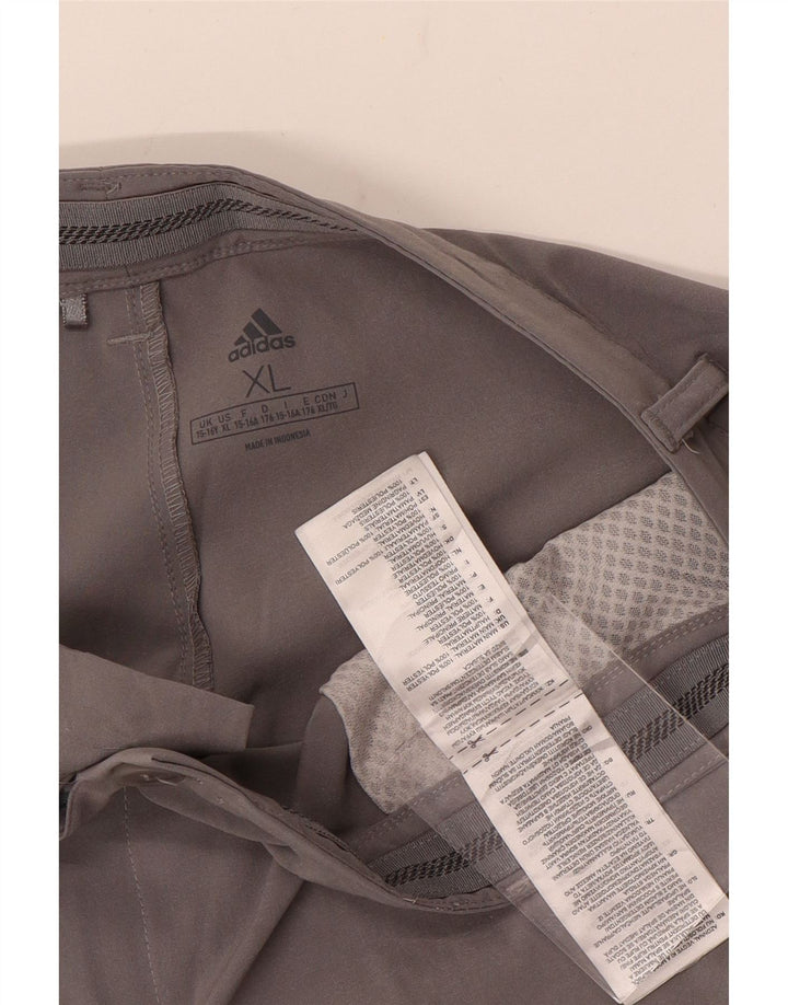 Шорты чинос Adidas для мальчиков 15-16 лет, большие размеры, серые