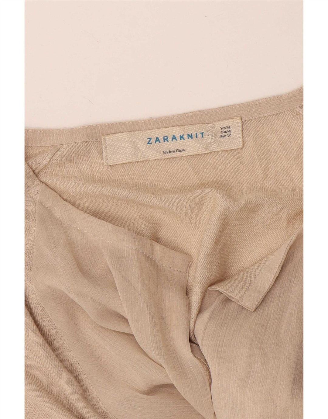Женский кардиган с длинным рукавом Zara UK 12, средний бежевый
