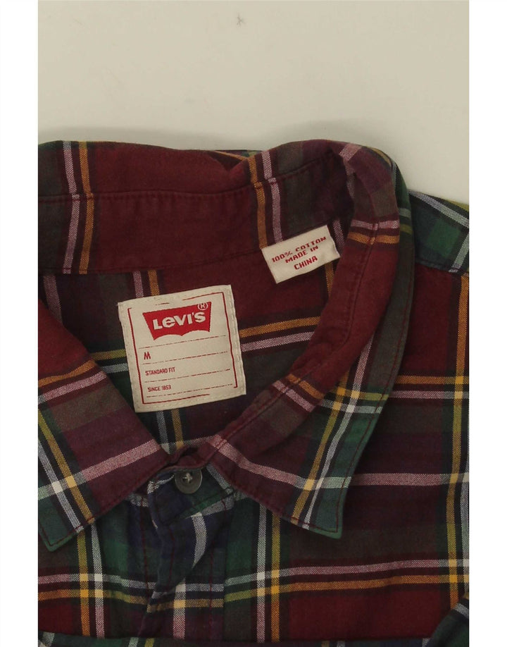 Мужская рубашка стандартного кроя Levi's, средний размер, разноцветная клетка, хлопок