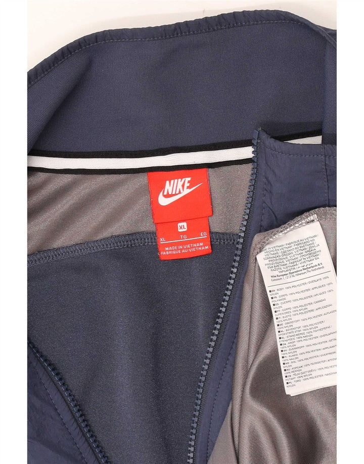Мужской свитшот на молнии с рисунком Nike XL, серый полиэстер с цветными блоками