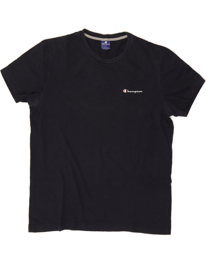CHAMPION Mens T-Shirt Top Large Navy Blue Cotton Vintage Champion and Second-Hand Champion from Messina Hembry 