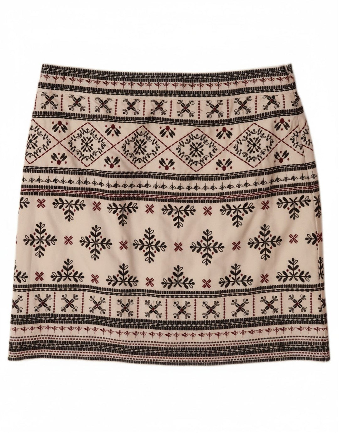 Женская мини-юбка WHITE STUFF UK 10, маленькая W32 Off White, хлопок Fair Isle