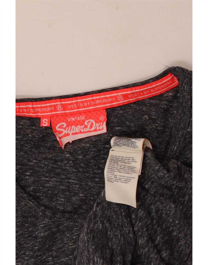 Женский жилет с рисунком Superdry UK 10, маленький серый полиэстер с крапинками