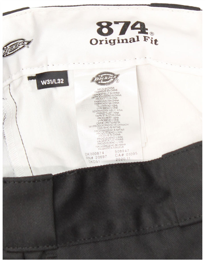 Мужские прямые брюки чинос DICKIES 874 оригинального кроя W31 L32, черный хлопок