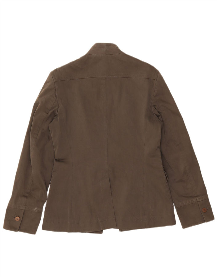 Женский пиджак Marella UK 10, маленький коричневый хлопок