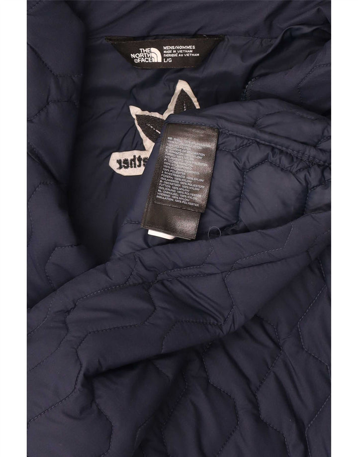 Мужская стеганая куртка The North Face UK 40, большой темно-синий нейлон