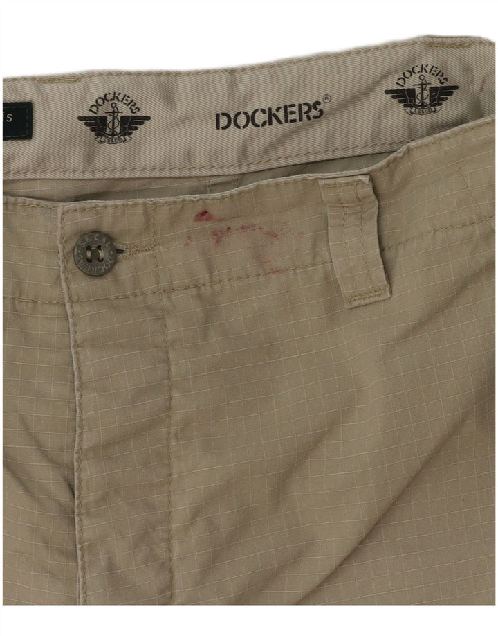 Женские шорты карго цвета хаки Dockers W36, большая клетка цвета хаки