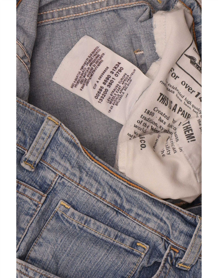 Женские прямые джинсы Levi's W31 L28 синие, хлопок