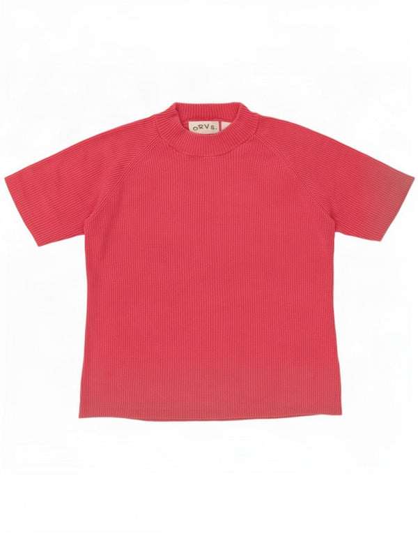 Orvis Womens T-Shirt Top UK 14 Medium Red Silk