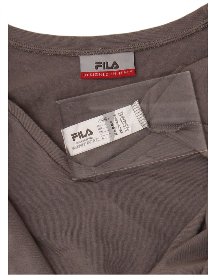 FILA Мужская футболка из хлопка среднего серого цвета