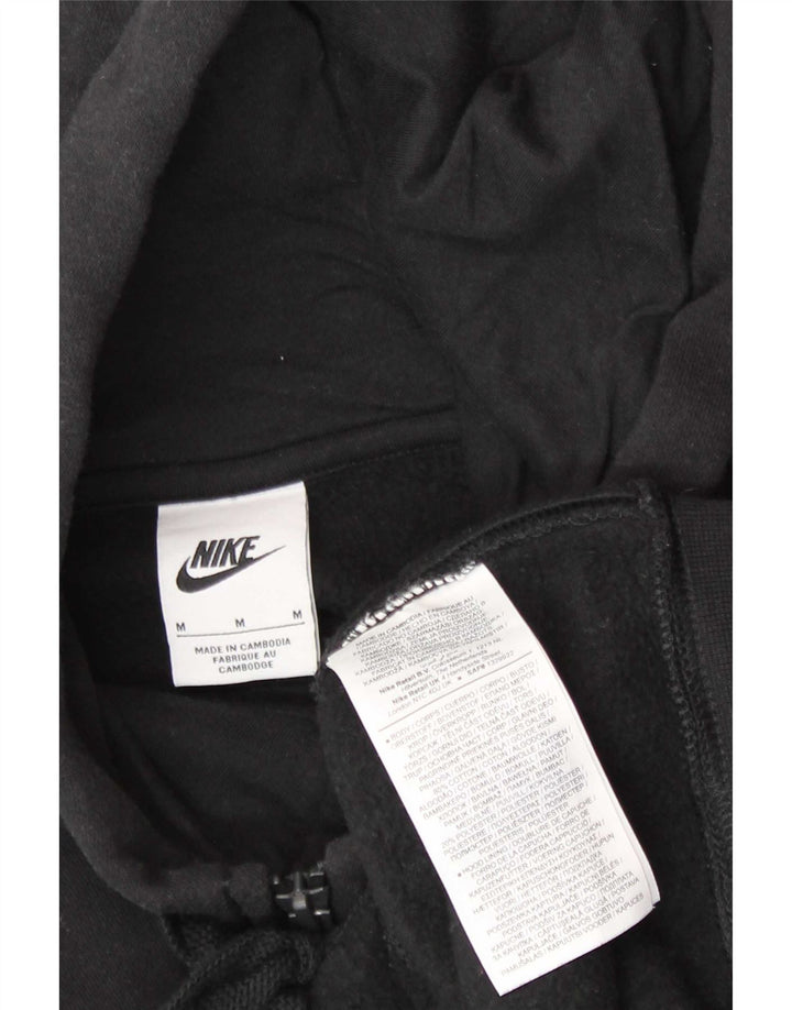 Мужской свитер с капюшоном на молнии Nike среднего размера, черный, хлопковый