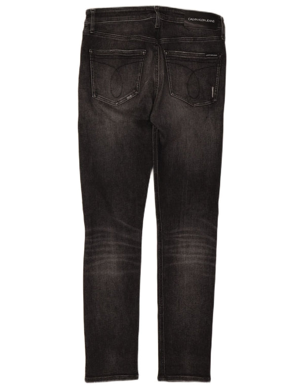 Мужские потертые джинсы скинни Calvin Klein W31 L32, черный хлопок