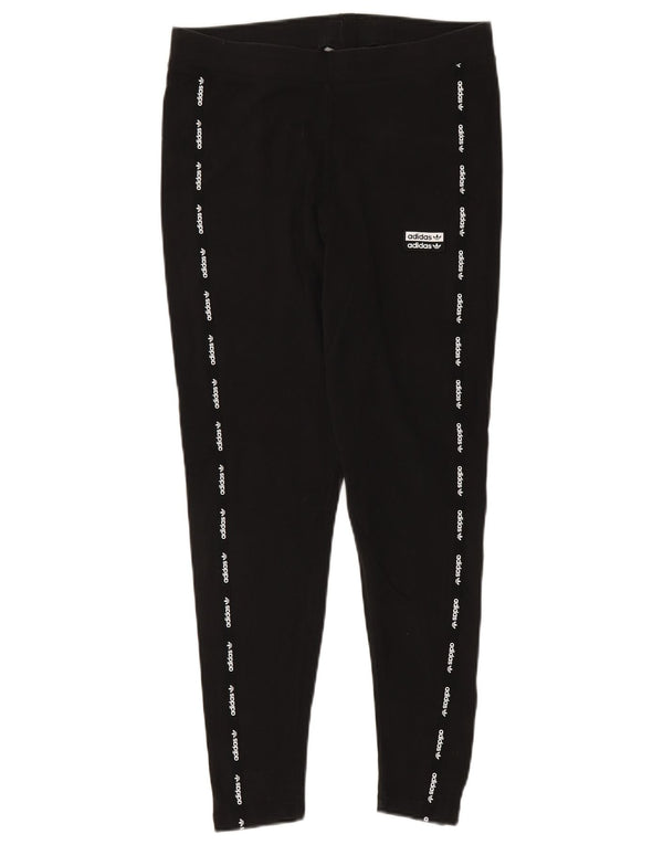 Женские леггинсы с рисунком ADIDAS UK 18 XL, черный хлопок