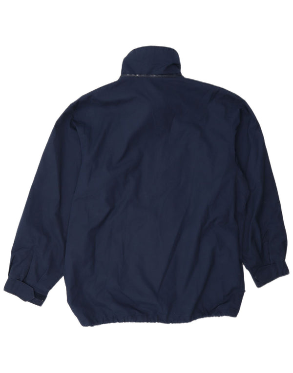 Fila Mens Windbreaker Jacket UK 40 Large Navy Blue Polyester
