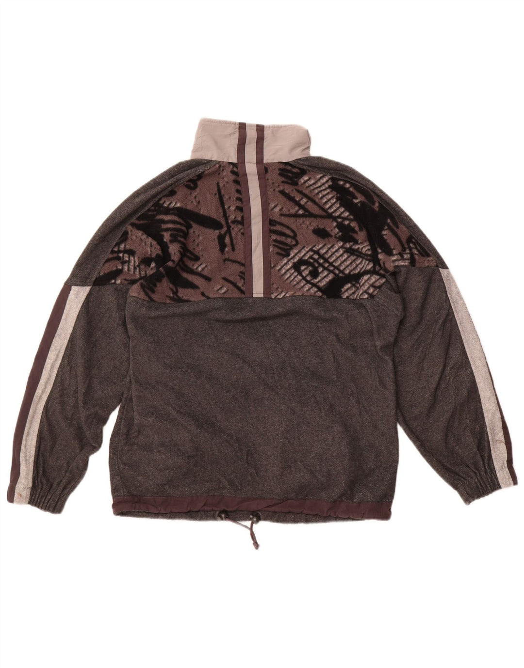 Lotto Мужской флисовый джемпер с воротником на молнии среднего серого цвета с цветными блоками