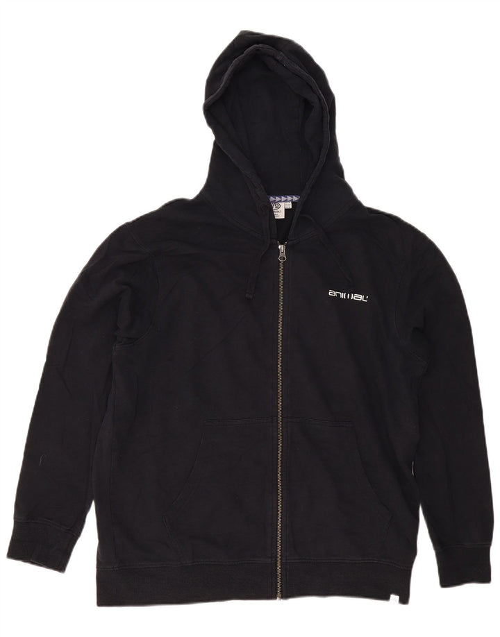 Женский свитер с капюшоном на молнии ANIMAL UK 14, большой черный хлопок