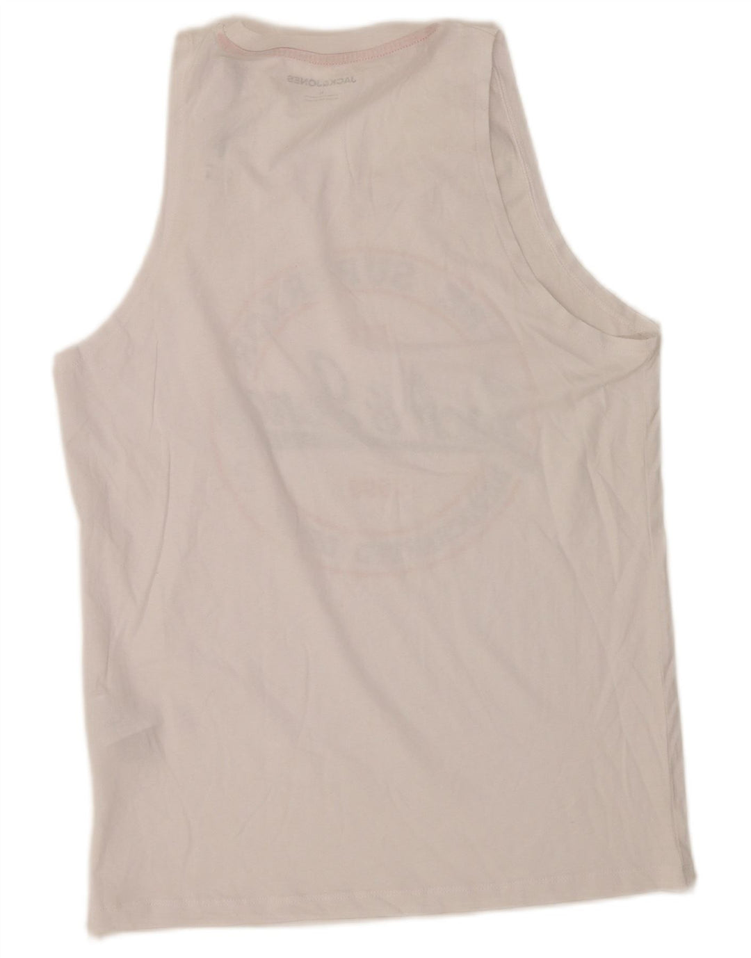 Мужская футболка с рисунком Jack & Jones, топ среднего размера, белый хлопок, хлопок