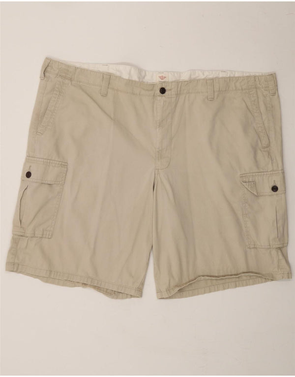 DOCKERS Mens Cargo Shorts W50 4XL Beige Cotton