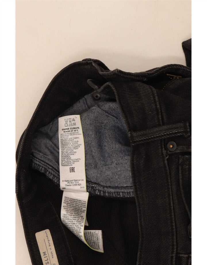 Женские узкие джинсы Marks & Spencer W30 L29, черный хлопок