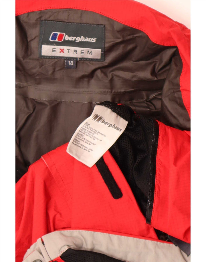 Berghaus Дождевик с капюшоном для мальчиков 13-14 лет, красный нейлон