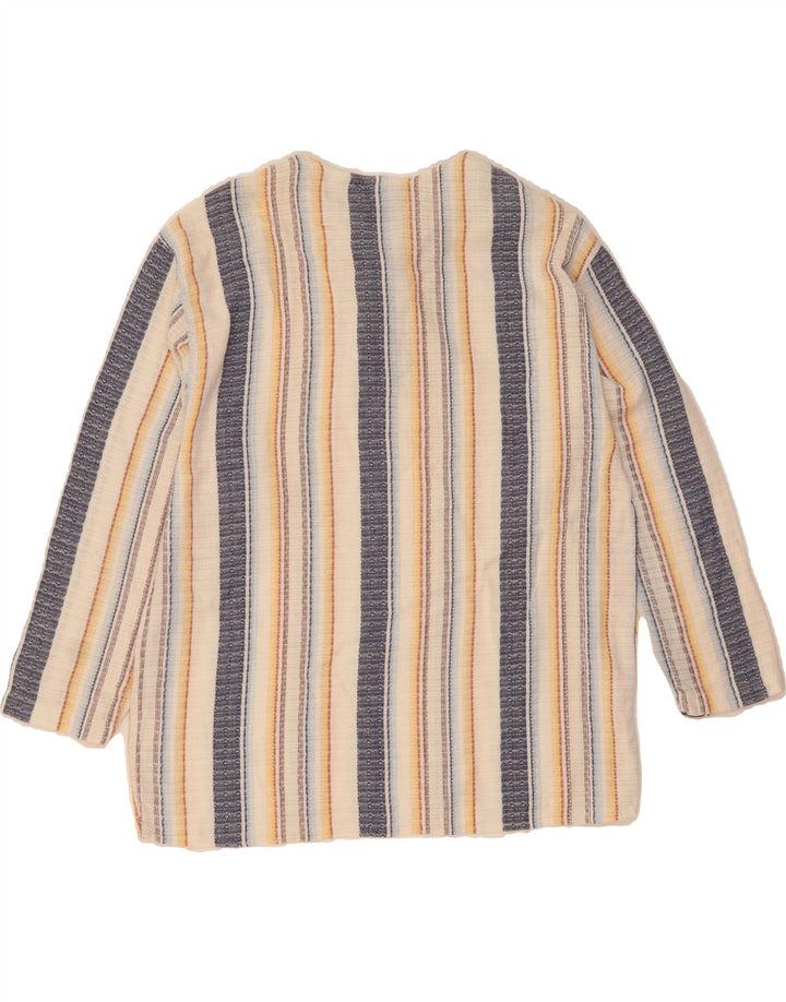 JOHN DEVIN Womens Long Sleeve Blouse Top IT 48/50 XL Multicoloured Striped Vintage John Devin and Second-Hand John Devin from Messina Hembry 