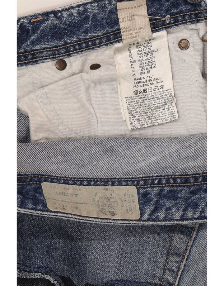 Diesel Mens Zatiny Regular Bootcut Jeans W30 L27 Blue Cotton