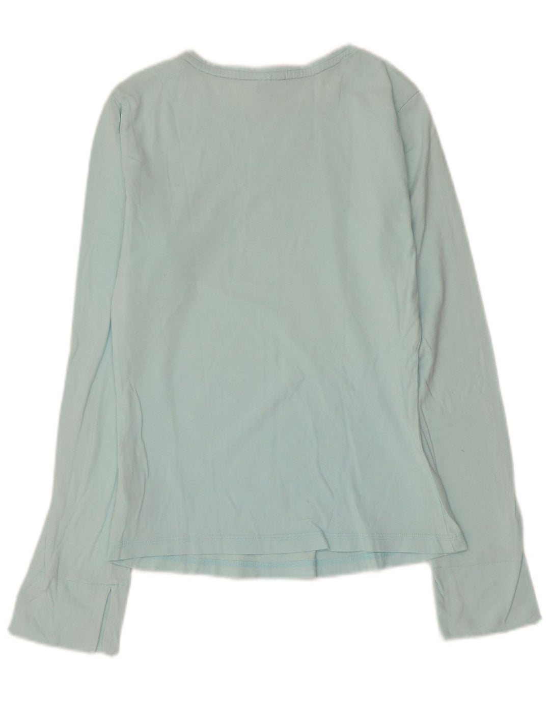 Женский топ ADIDAS с длинным рукавом UK 10, маленький синий хлопок